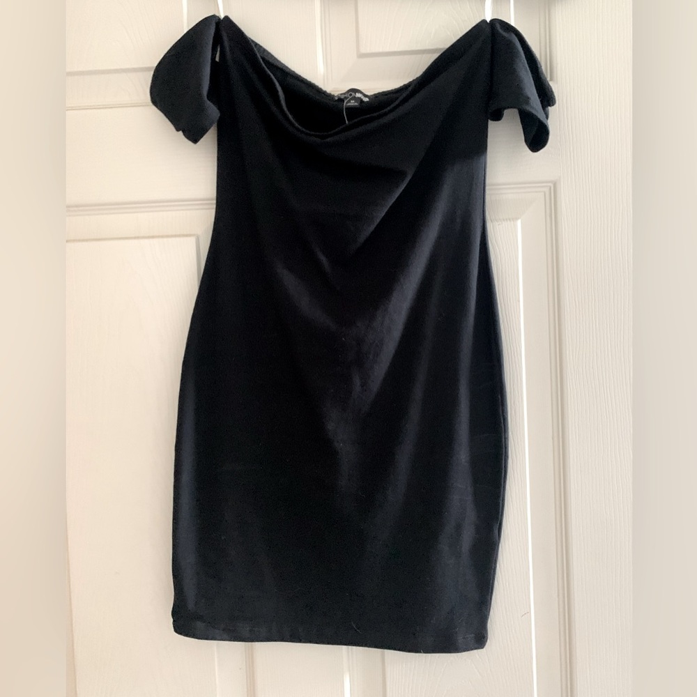 Simple dreams off shoulder mini dress
